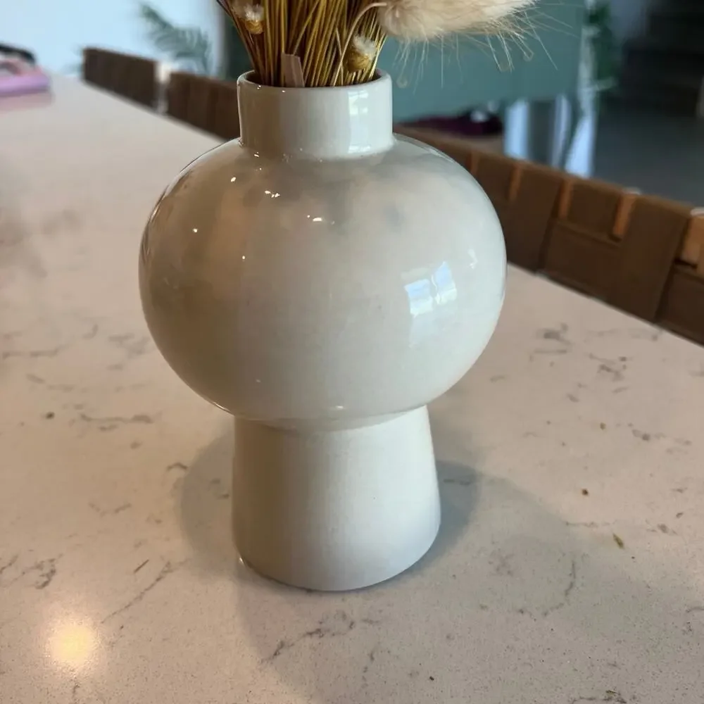Vase and dried florals